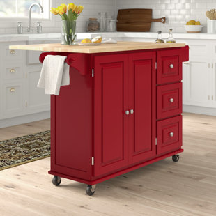 Red Kitchen Islands & Carts You'll Love | Wayfair